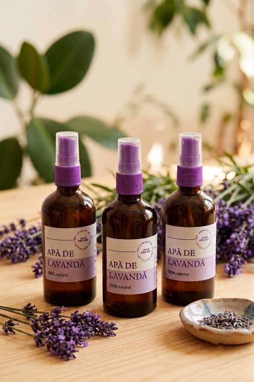 Pachet - Răsfăț cu Lavandă - 3 x Apă florală de lavandă, 100% naturală, spray, 100ml - imagine 7